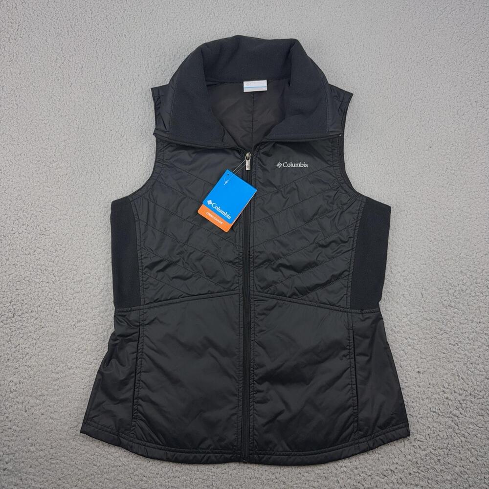 Columbia Vest Womens Medium Black Mix It Around II Quilted Full Zip Insulated